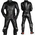 Women s Sleek Black Genuine Leather Full Body Suit