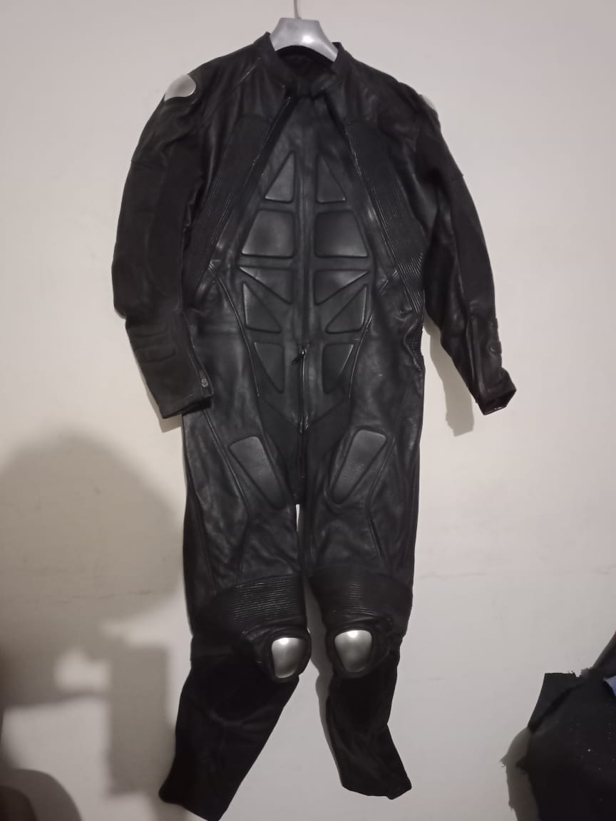 Women s Sleek Black Genuine Leather Full Body Suit