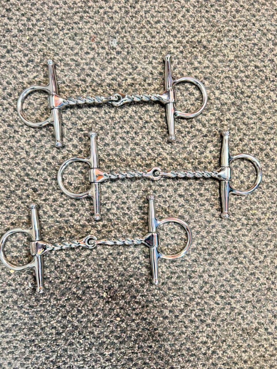 Premium Stainless Steel Full Cheek Snaffle Horse Bit Set