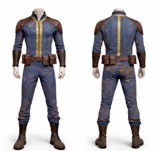Premium Fallout Vault 111 Cosplay Jumpsuit - Blue Leather Costume