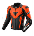 SHIMA Leather Motorbike Racing Jacket - Red & Black Pro Armor Riding Gear