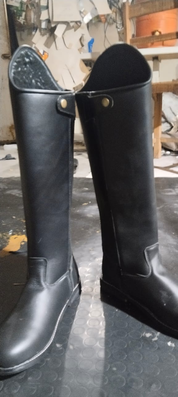 Premium Leather Motorbike Riding Boots - Waterproof Tall Gauntlet Protection Gear