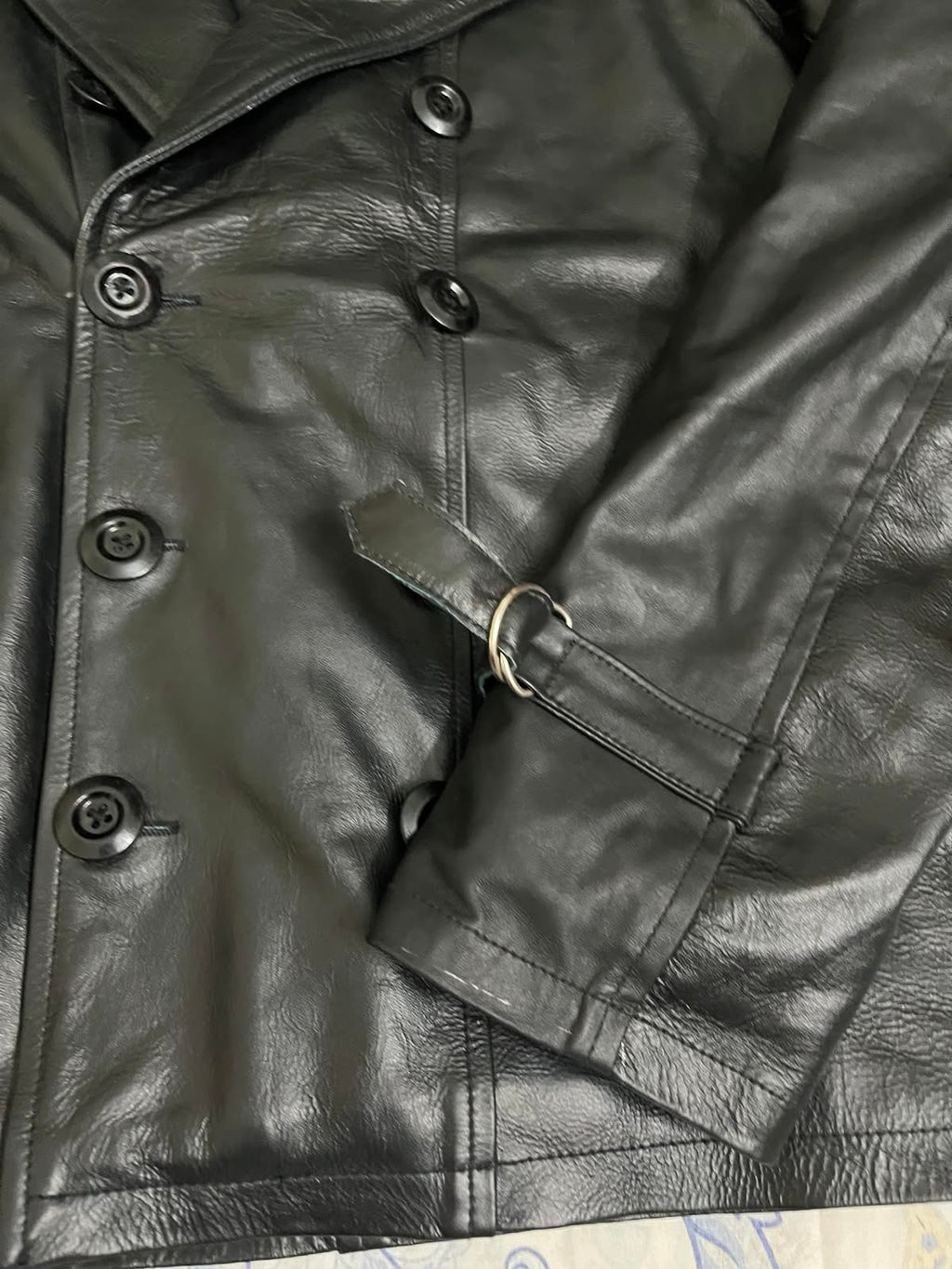 Men's Classic Black Leather Jacket with Removable Fur Collar - Winter Bomber Style