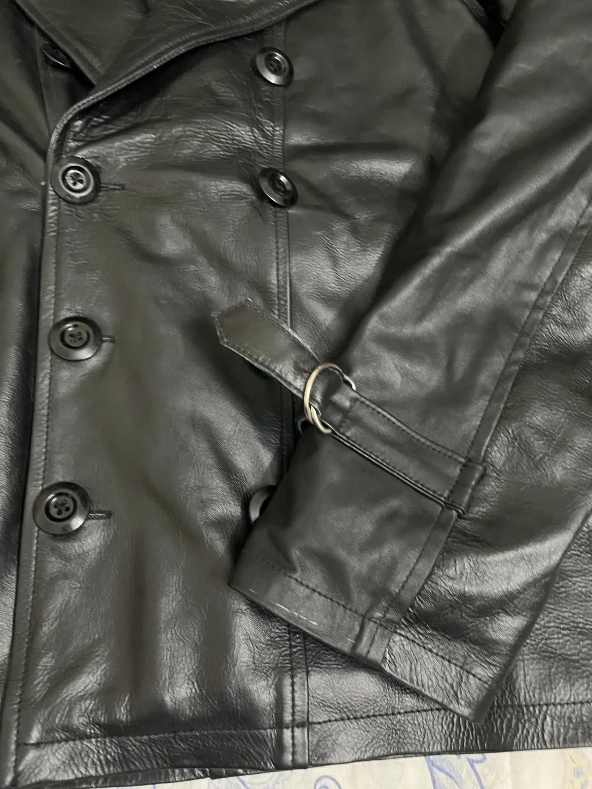 Men's Classic Black Leather Jacket with Removable Fur Collar - Winter Bomber Style