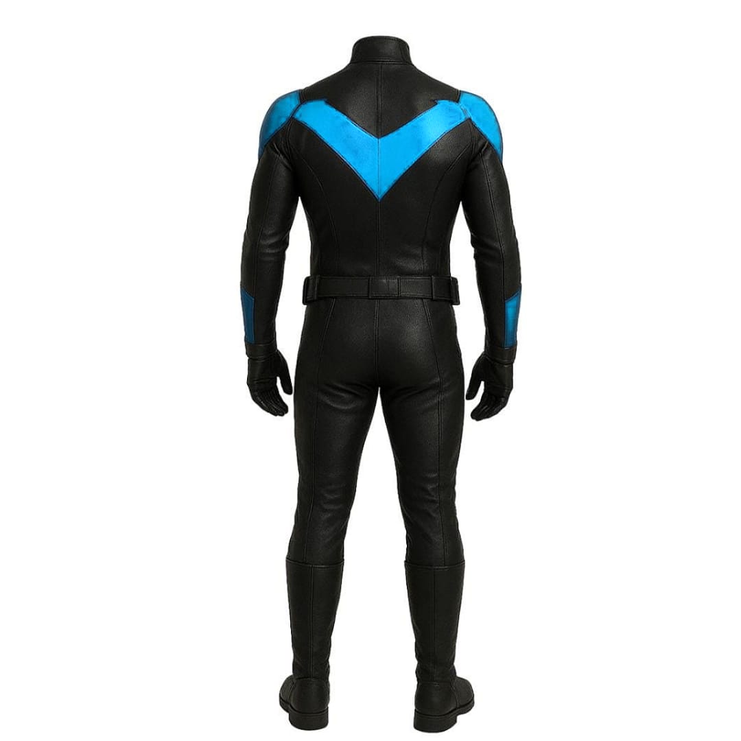 DC Nightwing Cosplay Full Body Leather Suit For Men