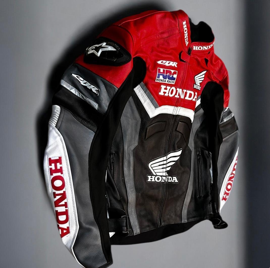 Alpha Pro Motorbike Racing Leather Jacket - Red & Black Biker Riding Gear with CE Armor