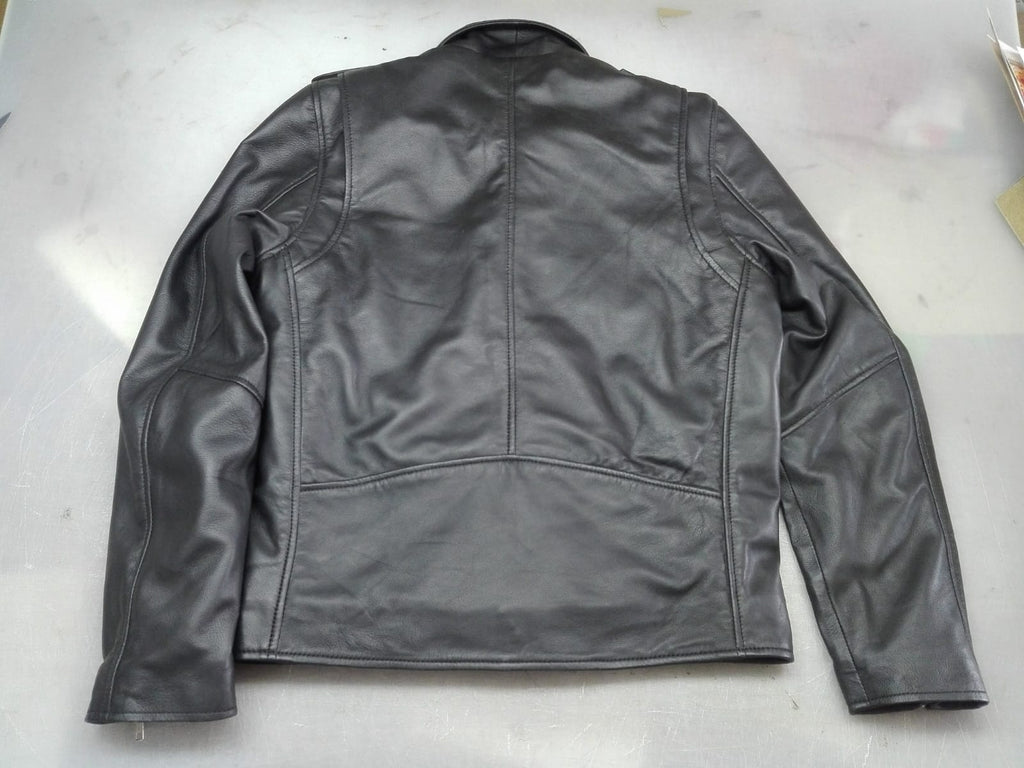 Premium Men's Genuine Leather Double Rider Biker Jacket - Export Quality Cross-Zip Coat