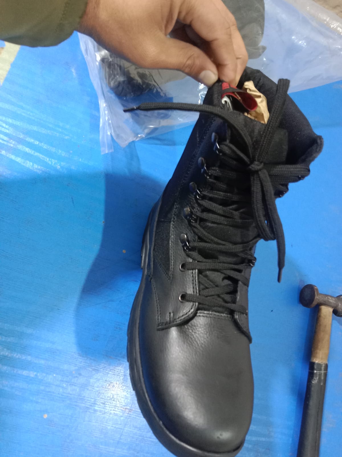 Premium Leather Combat Boots - Heavy Duty Tactical Military Boots for Men