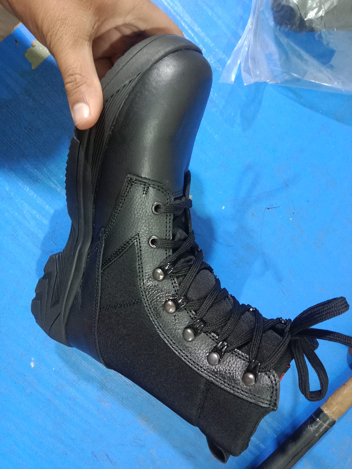 Premium Leather Combat Boots - Heavy Duty Tactical Military Boots for Men