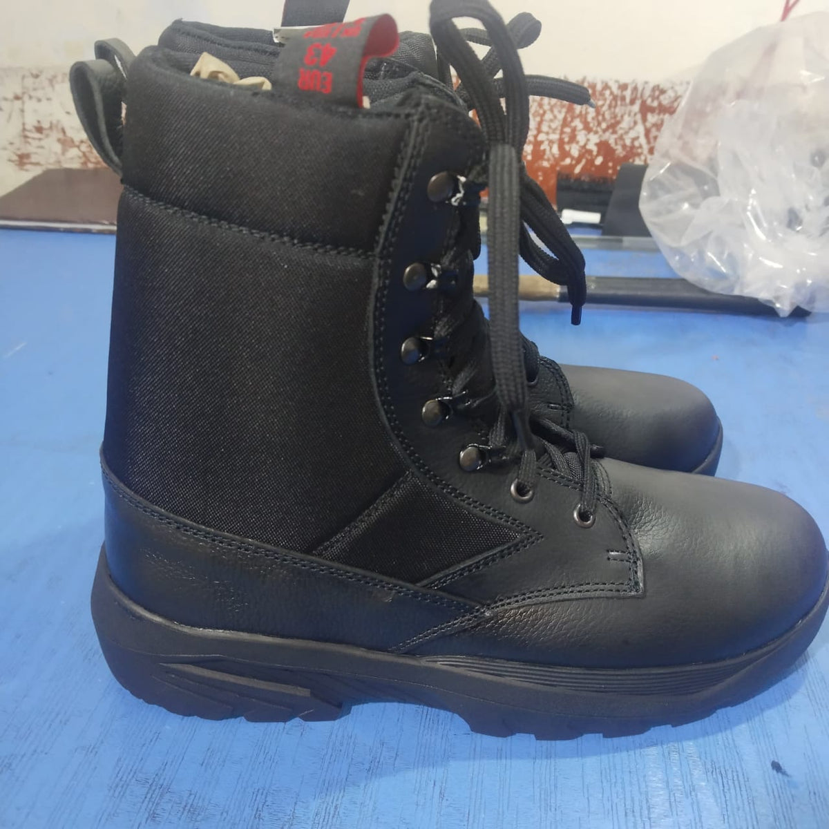 Premium Leather Combat Boots - Heavy Duty Tactical Military Boots for Men
