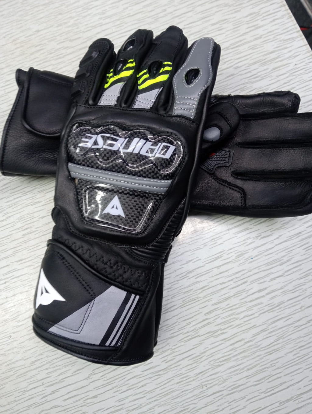 Alpinestars Leather Motorbike Gloves - Hard Knuckle Protective Riding Gear