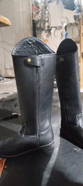 Premium Leather Motorbike Riding Boots - Waterproof Tall Gauntlet Protection Gear