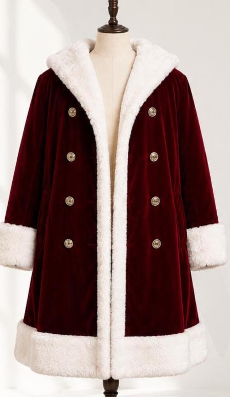 Premium Velvet Santa Claus Christmas Costume - Full Deluxe Luxury Holiday Outfit Set