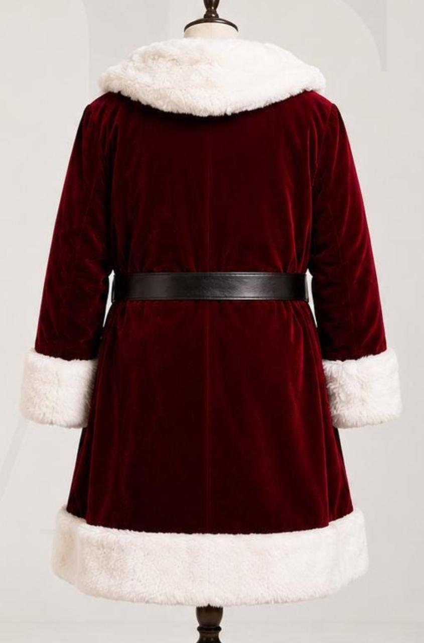 Premium Velvet Santa Claus Christmas Costume - Full Deluxe Luxury Holiday Outfit Set