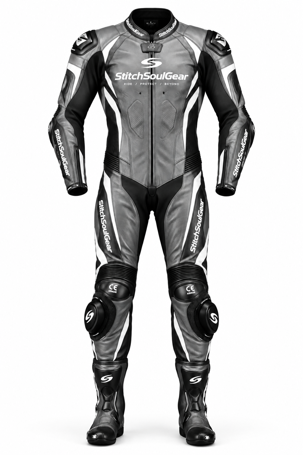 Stitch & Soul Pro Racing Full Leather Motorbike Suit - Premium Track Edition
