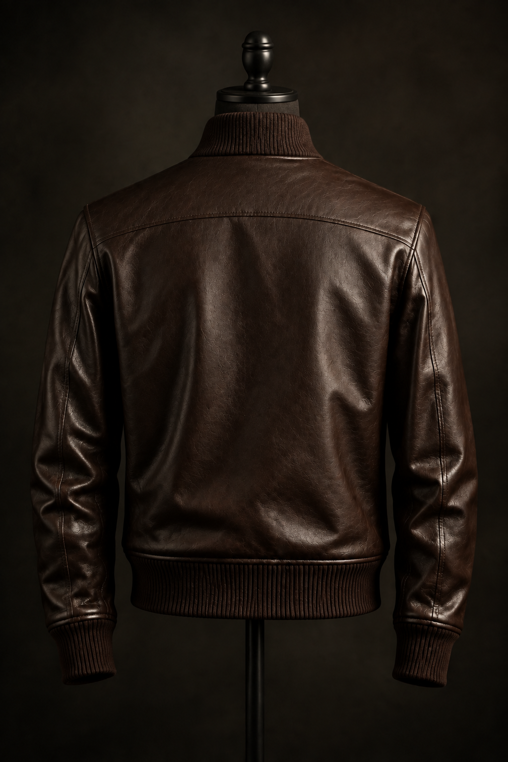 Classic Men's Brown Leather Bomber Jacket - Premium Flight Outerwear