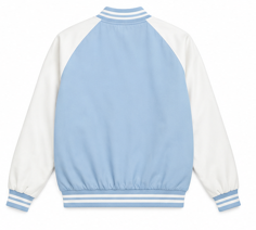 Classic Sky Blue Varsity Bomber Jacket - Premium Urban Streetwear