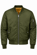 Classic MA-1 Flight Bomber Jacket - Water-Resistant Olive Green Outerwear