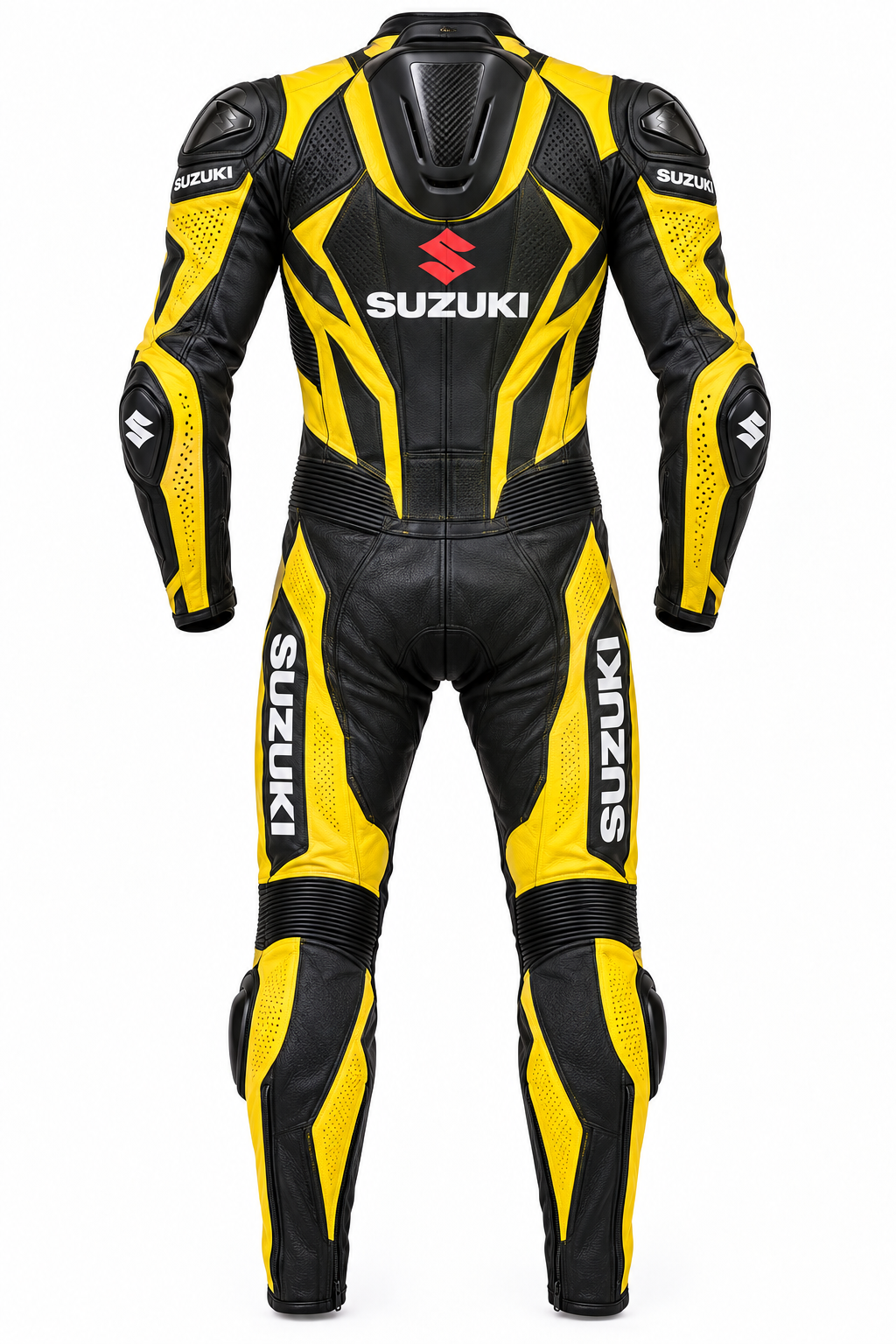Stitch & Soul Apex Circuit Full Leather Motorbike Suit - Yellow & Black Racing Edition